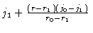 $j_1 +
\frac{(r-r_1)(j_0-j_1)}{r_0-r_1}$