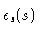 $\epsilon_s(s)$
