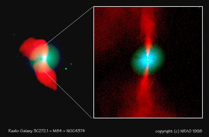 M84 optical/radio superposition (click to download larger image)