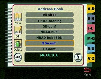 Address Book Menu