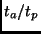 $t_{a}/t_{p}$