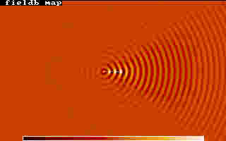 13-element array, fed for normal gain, near fields