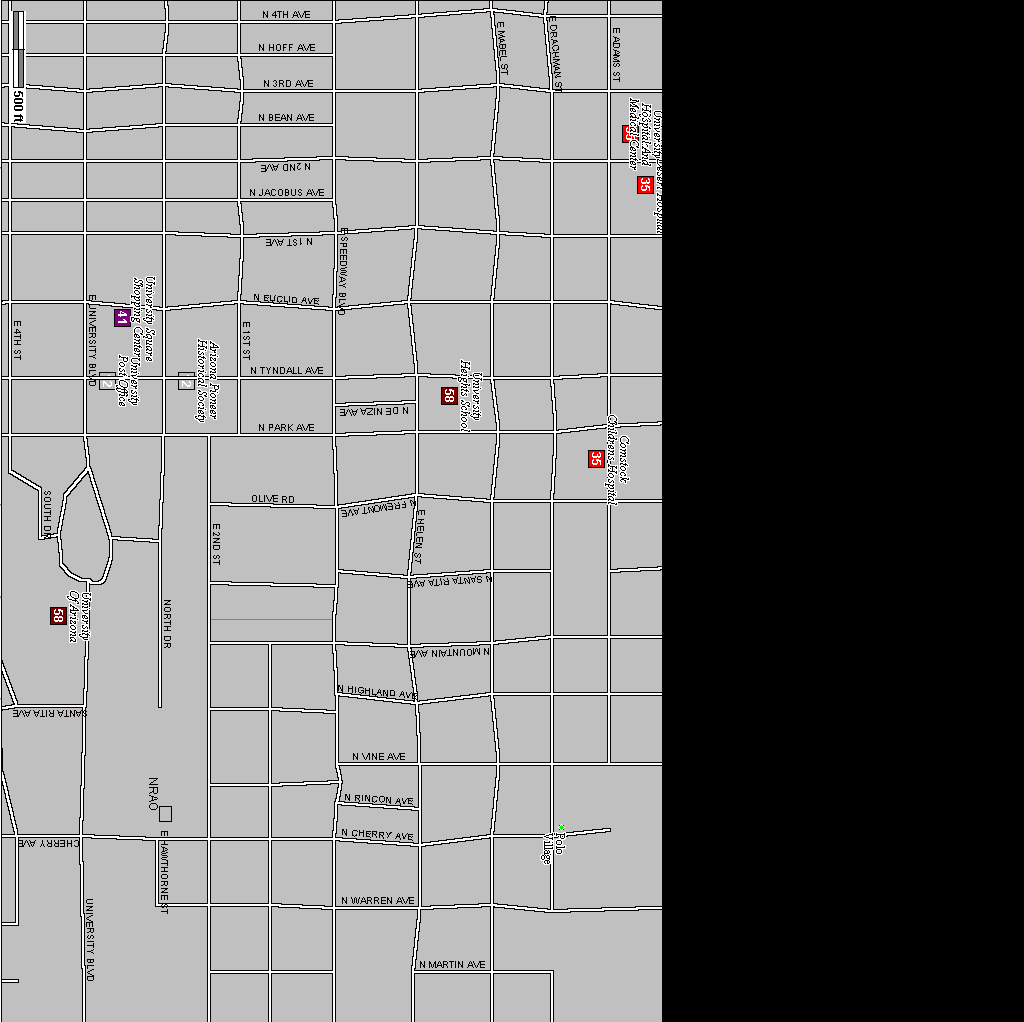 NRAO is south of Speedway, on the east
side of Cherry Ave.