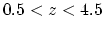 $0.5<z<4.5$