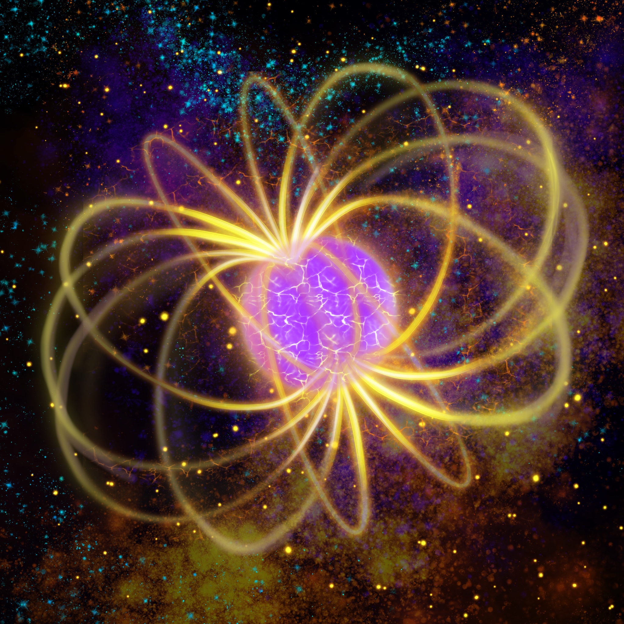 Massive Star with dipolar magnetic field