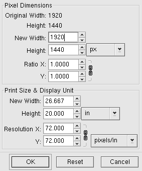 Gimp Resize Dialog